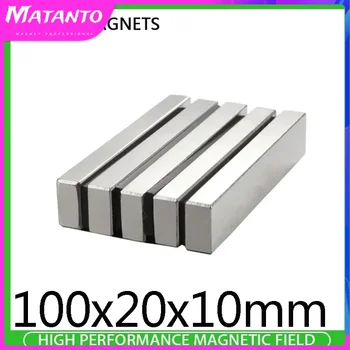 10vnt 100x20x10mm Blokuoti Galingi Magnetai Ilgiausias Lapas Neodimio Magnetas 100x20x10mm Stiprus Nuolatinis NdFeB Magnetai 100*20*10mm
