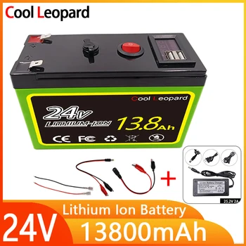 18650 Ličio Baterija 24V 13800mAh Built-In BMS Box USB+DC, Naudojama LED Lempos Ir Lauko Mobilių elektros Energijos Tiekimo.