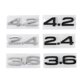 3d ABS 2.4 3.6 4.2 Raidžių Logotipą, Automobilio bagažo skyriaus Logotipas Ženklelis Decal Audi A4 B7 TT Q5 Q7 A6, B5, B6, C5 C6 A8 S5 S6 S4 RS5 Priedai