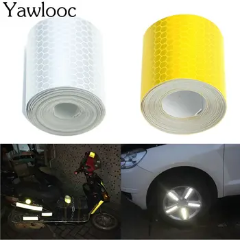 3mX5cm Fluorescencijos, Grynos Geltonos spalvos šviesą Atspindinčios Automobilių, Sunkvežimių, Motociklų Lipdukas Saugos Įspėjamieji Ženklai Conspicuity Tape Roll