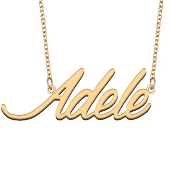 Adele Pavadinimas Karoliai, Aukso Moterų Lentele Pakabukai Moterų, Mergaičių, Nerūdijančio Plieno Pakabukas bižuterijos