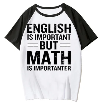 Anglų kalba, Bet ir Matematika, t-marškinėliai moterims Y2K streetwear harajuku marškinėlius mergina juokingi grafikos Japonų drabužių