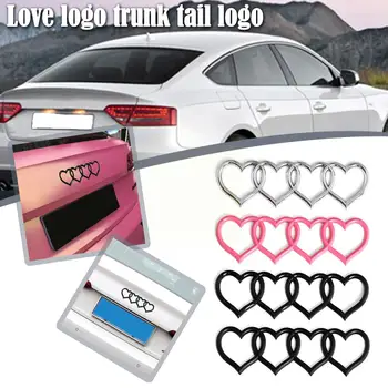 Automobilių Lipdukas Meilė Širdies Logotipą, Galiniai Kamieno Uodega Etiketės Ženklelis Emblema Decal Audi Serijos A4LNew A5 Pakeitimo Priedai Z7N4
