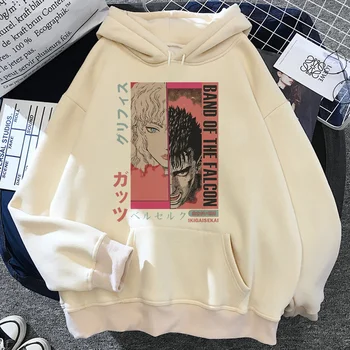 Berserk hoodies moterų harajuku derliaus anime grafikos tracksuit džemperis moterims korėjos stiliaus Gaubtu