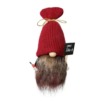 Beveidis Lėlės Ornamentu Pliušinis Gnome Lėlės Žavinga Gnome Pliušinis Žaislas Žavinga Beveidis Nykštukas Lėlė su Megzta kepurė Didelis Nosies Ilgai