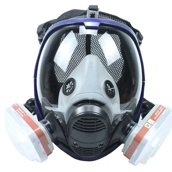 Cheminis Kaukė 6800 Dujų Kaukė Apsauga Nuo Dulkių Respiratorius Dažų, Pesticidų Purškimo Silikono Visą Veidą Filtrai Laboratorija, Suvirinimo Reikmenys