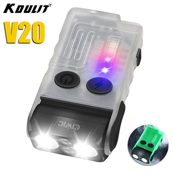 CIWIC V20 Galingas Keychain LED Žibintuvėlis Nešiojamas Mini EDC Žibintuvėlis Įkraunamas Darbo Lemputė su Magnetu Kempingas Kišenėje Žibintų