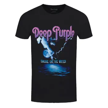Deep Purple Marškinėliai Dūmų Ant Vandens Juosta Oficialus Nauja Juoda