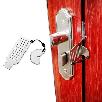 Durų Užrakto Saugumą Kelionės Sunkiųjų Nešiojamų Durų Spynos Kaiščiai Viešbučio Durų Jammer Home Security Lock Spyna Prietaiso Butas