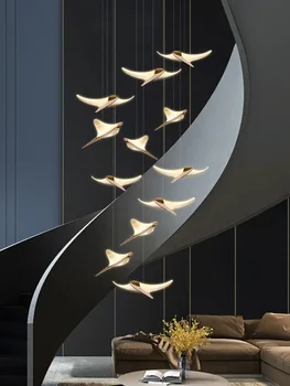 Dvipusis Statyti Didelius Laiptai Liustra Viešbučio Fojė, Didelis Prekybos Centras Kūrybos Vandenyno Delfinų Pakabukas Liustra