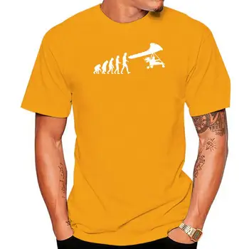 Evoliucija Microlight Žmogus T-Shirt Marškinėlius Pilotas Skrydžio