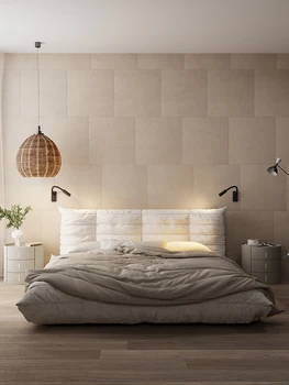 Italijos minimalistinės kūrybos caterpillar medžiaga lova audinio lova medžiaga lova dvigubas šviesos prabangus minkštas krepšys
