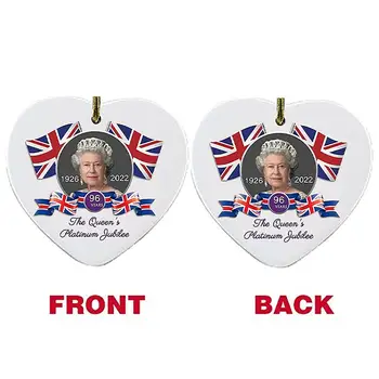 Karalienė Elizabeth II Kalėdų Kabinti buities reikmėms Kalėdų Medžio Automobilio galinio vaizdo Veidrodis Maišelį Papuošalai 2022 Atminimo Gedulo Prekes