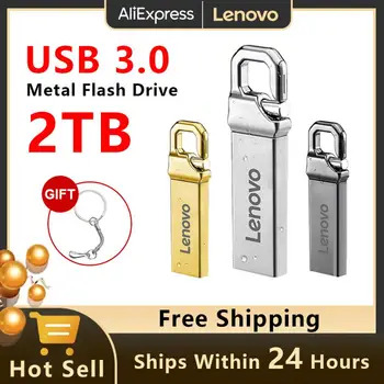 Lenovo 128gb usb Atmintuką arba 1 TB High Speed USB 3.0 Flash Drive 2TB Kietasis Diskas 1 TB Metalo Mini Klavišą Pen ratai PC Automobilinio Telefono