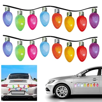 Magnetas Šviesą Atspindintys Lipdukai Automobilių Kalėdų Žiburiai Lipdukai Kalėdų Šviesos Lemputės Šalies Namų Šaldytuvo Decal