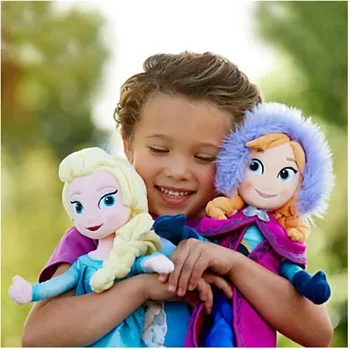 Mažai mergaitei gimtadienio dovana Užšaldyti Elsa Anna princesė pliušinis žaislas, lėlė