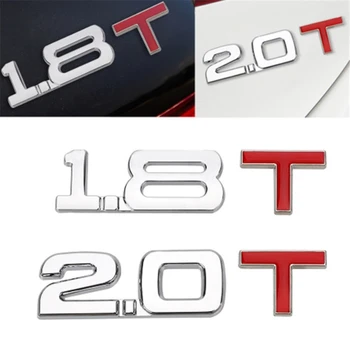 Metalo 3D 1.4 1.5 1.6 1.8 2.0 2.2 2.4 2.5 2.8 3.0 T logotipą, Automobilių Lipdukas galiniai kamieno Emblema uodega ženklelis poslinkis Lipdukas