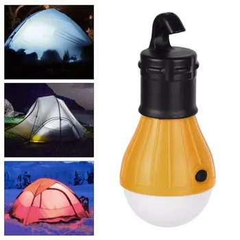 Nešiojamų Lauko Kabo 3 LED Kempingo Žibintas Palapinė LED Minkštas Lemputės, Lempos, Žvejybos, Medžioklės Sodas Baltos Šviesos AAA Baterijos