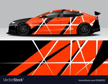 Oranžinė Lenktynių Automobilių Pilnas Wrap Lipdukas Automobilio Lipdukas Vinilo Įvyniojimas, Modernus Dizainas, Raudona Retro Dekoratyvinis Sumažinti Kūno Lenktynių Grafinę Decal