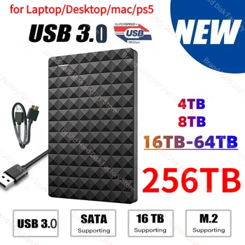 Plėtimosi 64TB SSD HDD 32TB Kietasis Diskas 2TB 4TB USB3.0 Išorės SDD Talpos Išorinį Kietąjį Diską Nešiojamas Kompiuteris