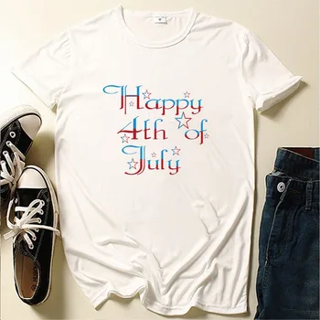 Seeyoushy LAIMINGA LIEPOS 4-osios Išlaisvinimo Dieną, Nepriklausomybės Dieną Atspausdintas T-shirt Vasaros Mados moteriški marškinėliai 90s Streetwear Y2K
