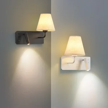 Sienos Šviesiai Fojė Skaitymo LED Sieniniai Šviestuvai Su USB Jungiklis Miegamojo Lovos miegamojo Apšvietimas, Prieškambario, Koridoriaus Sienos Dekoras Apšvietimas