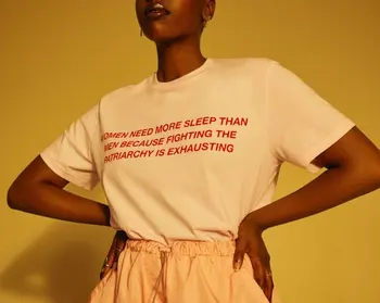 Sugarbaby Moterims Reikia Daugiau Miego, Negu Vyrai, Nes Kovoja su Patriarchy Alinantis T-Shirt Juokinga Sarkastiškas Tumblr marškinėliai