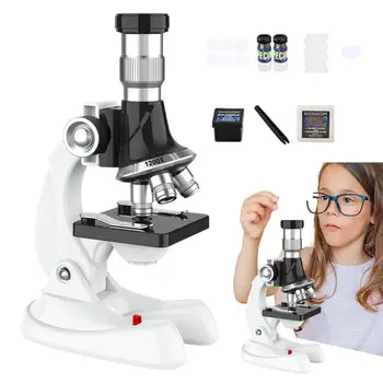 Vaikas Mokslų Eksperimentas HD Optinis Mikroskopas Žaislų Rinkinys Švietimo Mokslinių Eksperimentinių Su Šviesos Vaikai KAMIENINIŲ Žaislą Dovanų
