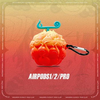 Vienas Gabalas Velnio Vaisių Zoro Silikono Ausinių Atveju Airpods 1 2 3 Pro 3D Anime Belaidžio 