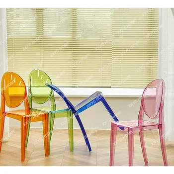 Šiaurės Akrilo Valgomojo Kėdės, Namų Kėdė Paprasta Šiuolaikinės Dvasios Kėdė Kavos Parduotuvė Laisvalaikio Skaidraus Plastiko Kėdės