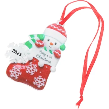 Kūdikio Pirmasis Kabinti Kalėdų Ornamentu Žavinga Sniego Pakabukas Kalėdų Medžio Kabo Dekoro