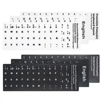 Non-slip Deutsch Nešiojamojo kompiuterio Klaviatūra anglų ispanų Abėcėlė Išdėstymas rusijos Raidžių Klaviatūros Lipdukai