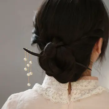 Senovės Stiliaus Temperamentas Kutas Medinis, Juodmedžio Persimonas Moterų Plaukų Stick Plaukų Šakutės Kinų Stiliaus Plaukų Užsegimas Kietas
